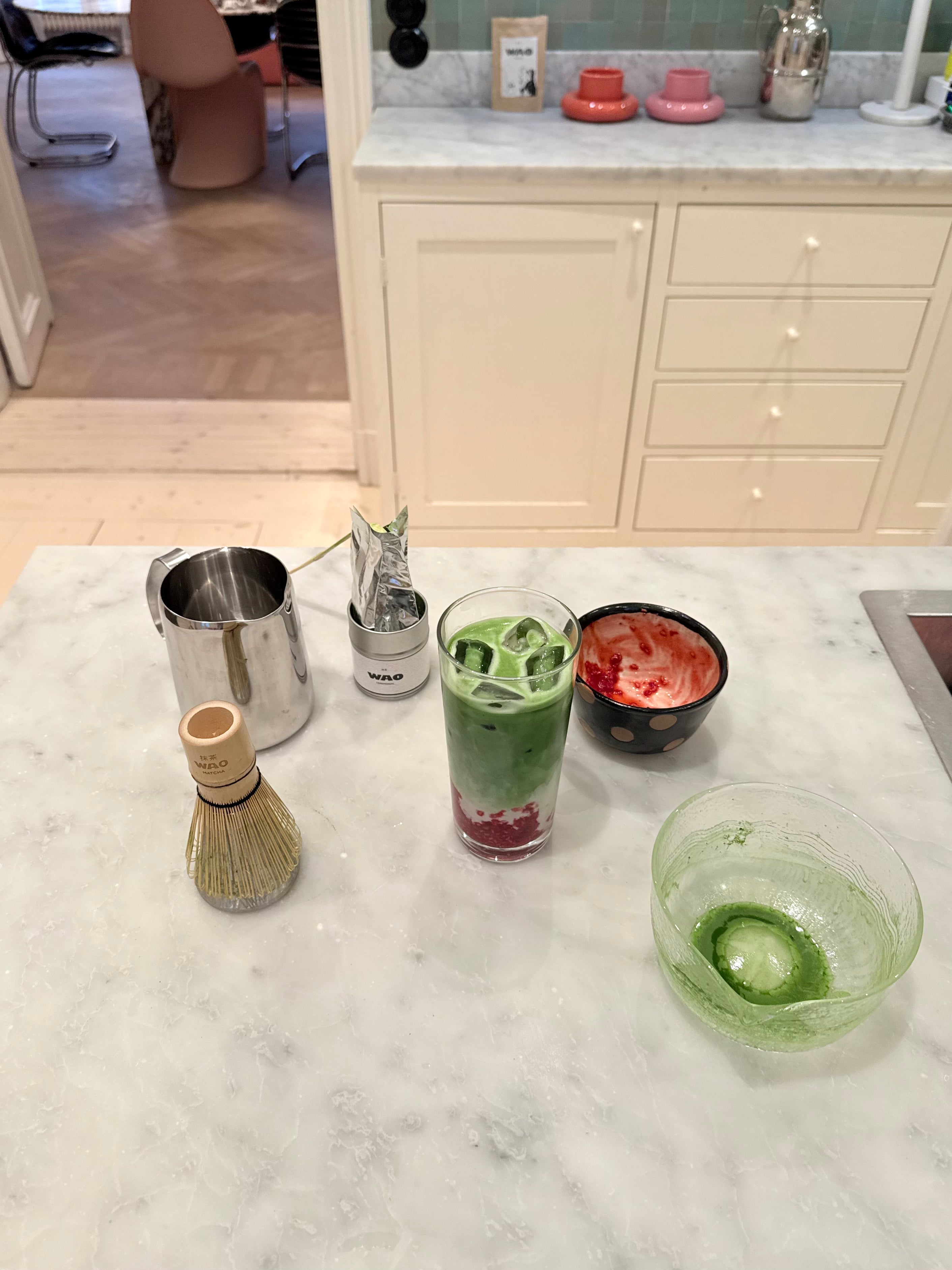 A simple Strawberry matcha